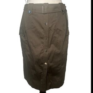 NWT Calvin Klein Olive Green Cargo Belted Skirt